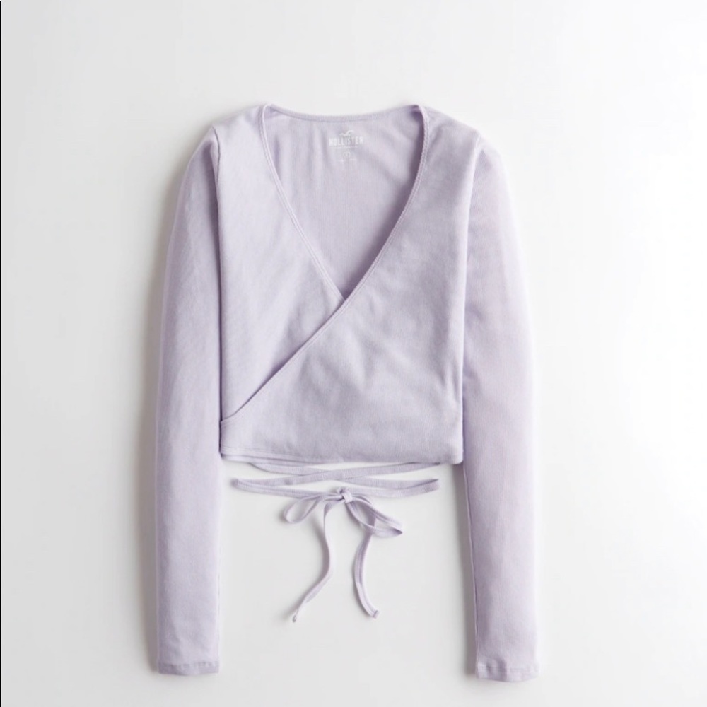 Tie-Hem Wrap-Front Top